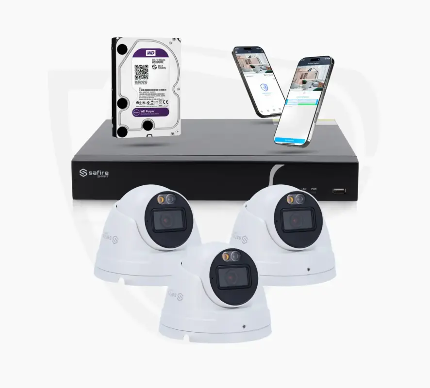 Basic Set mit 3 Dome-Kameras