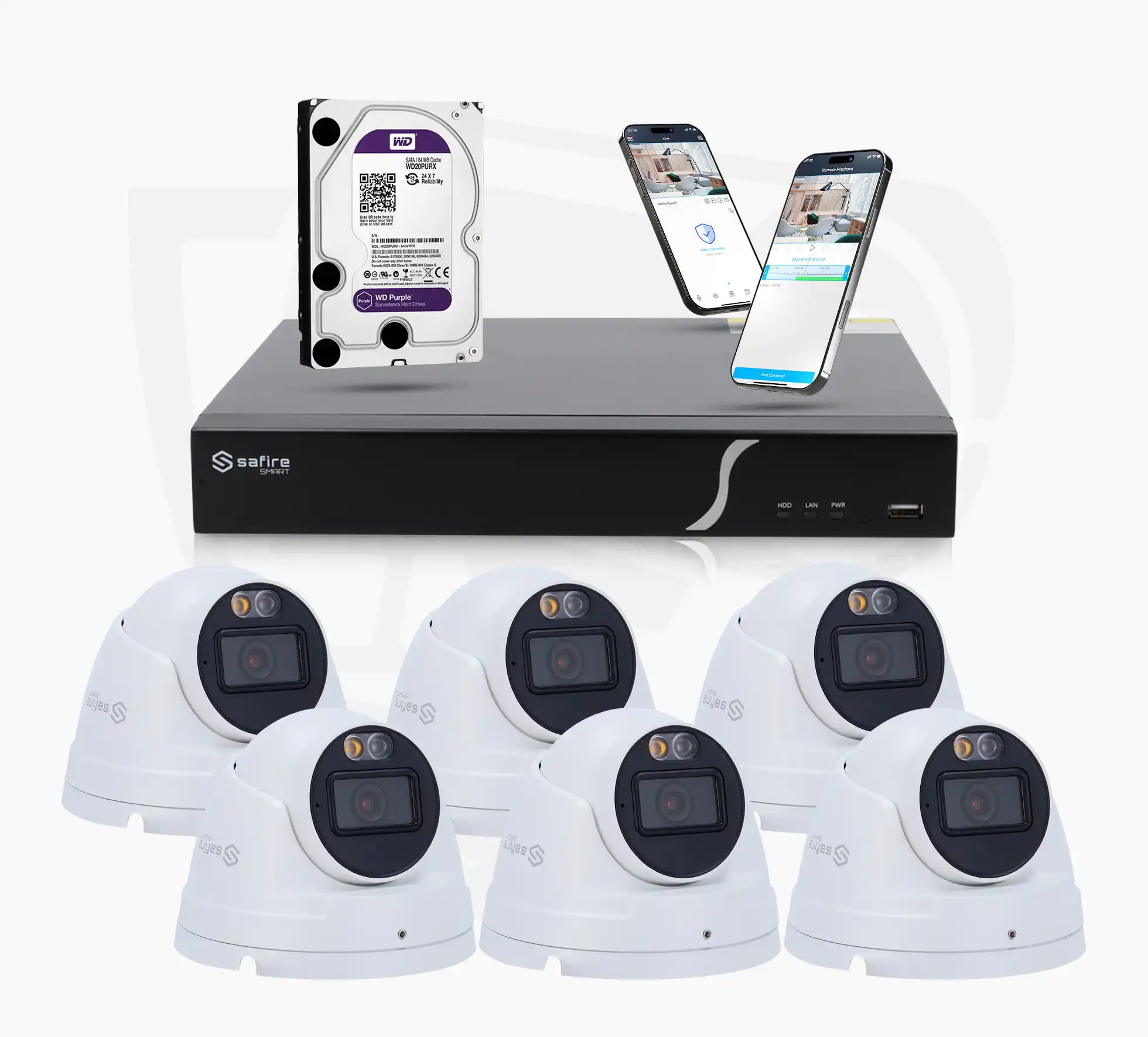 basic-6-dome-kamera-set Basic Set mit 6 Dome-Kameras