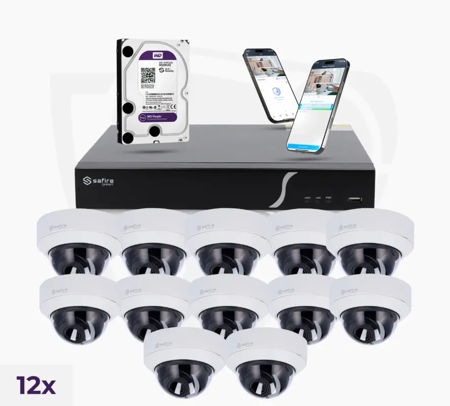 Pro Set mit 12 Dome-Kameras