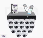Pro Set mit 16 Dome-Kameras