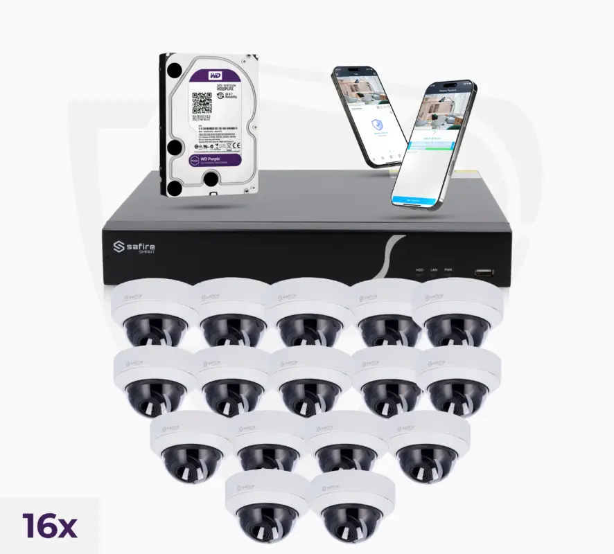 Pro Set mit 16 Dome-Kameras