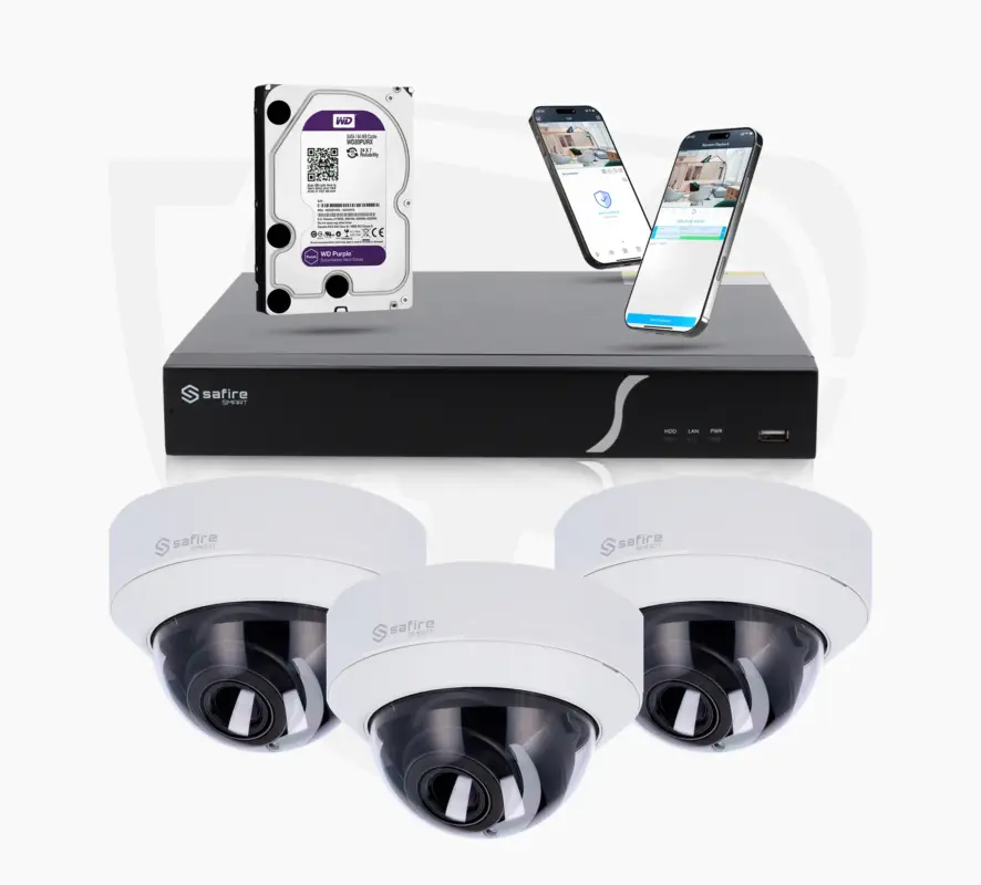 Pro Set mit 3 Dome-Kameras
