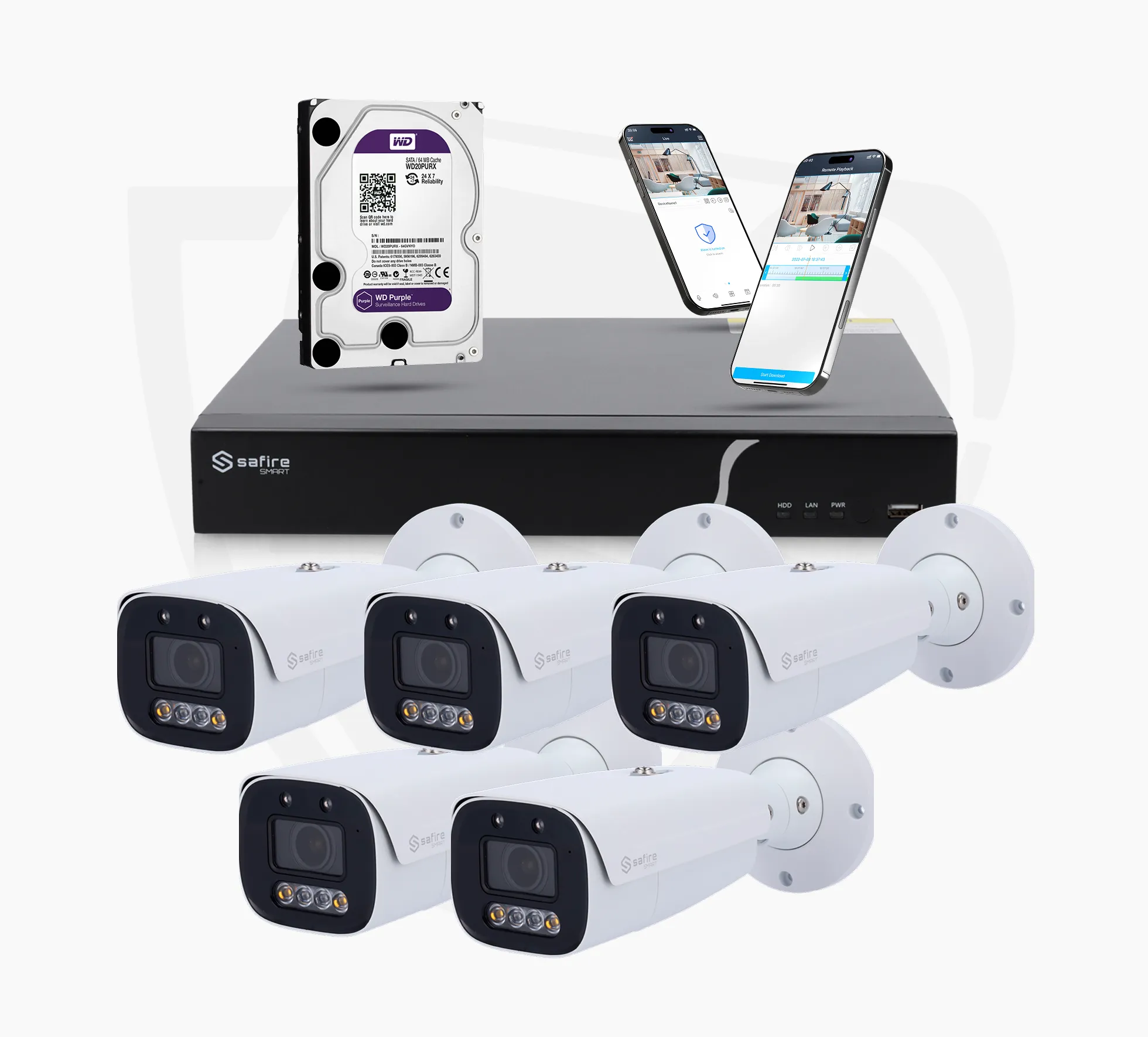 pro-5-bullet-kamera-set Pro Set mit 5 Bullet-Kameras